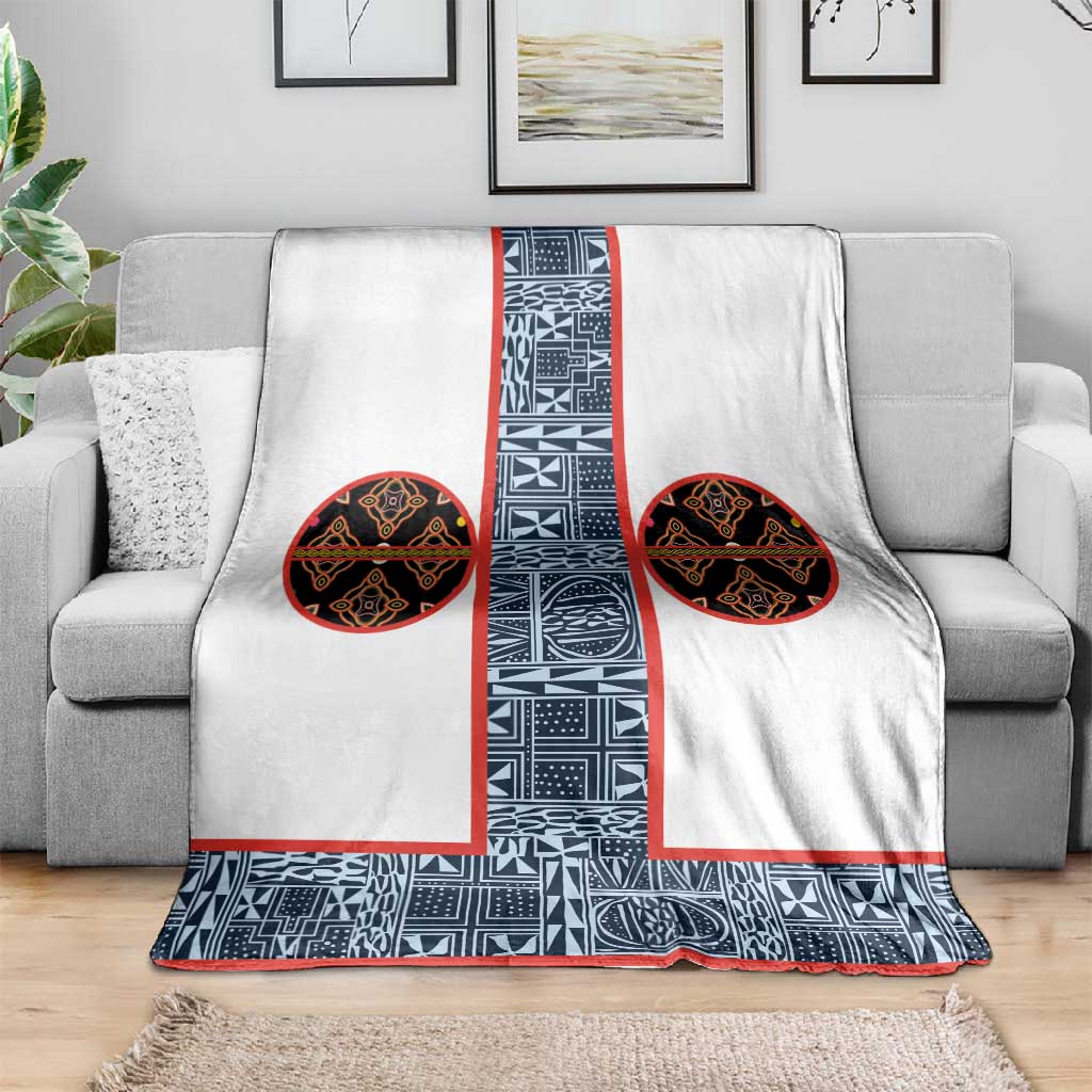 Cameroon Traditional Toghu Pattern Blanket African Tribal Ndop Geometric Design