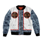 Cameroon Traditional Toghu Pattern Bomber Jacket African Tribal Ndop Geometric Design