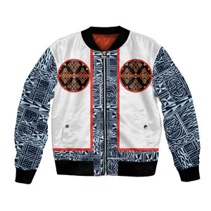 Cameroon Traditional Toghu Pattern Bomber Jacket African Tribal Ndop Geometric Design