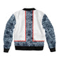 Cameroon Traditional Toghu Pattern Bomber Jacket African Tribal Ndop Geometric Design