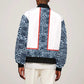 Cameroon Traditional Toghu Pattern Bomber Jacket African Tribal Ndop Geometric Design