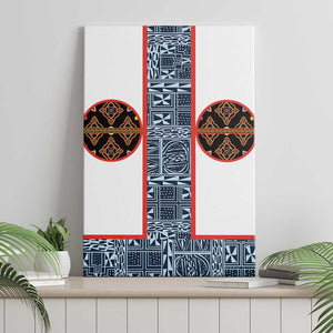 Cameroon Traditional Toghu Pattern Canvas Wall Art African Tribal Ndop Geometric Design