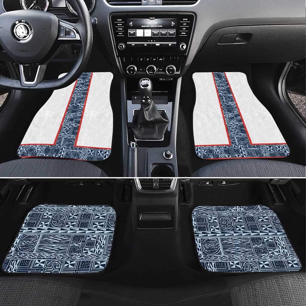 Cameroon Traditional Toghu Pattern Car Mats African Tribal Ndop Geometric Design