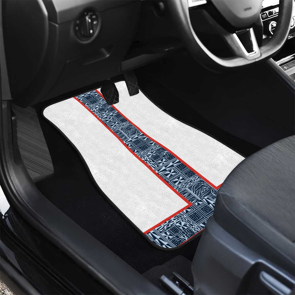 Cameroon Traditional Toghu Pattern Car Mats African Tribal Ndop Geometric Design