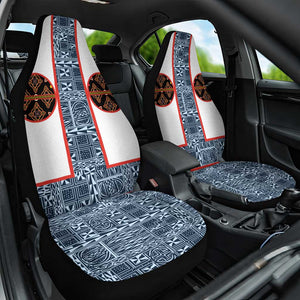 Cameroon Traditional Toghu Pattern Car Seat Cover African Tribal Ndop Geometric Design
