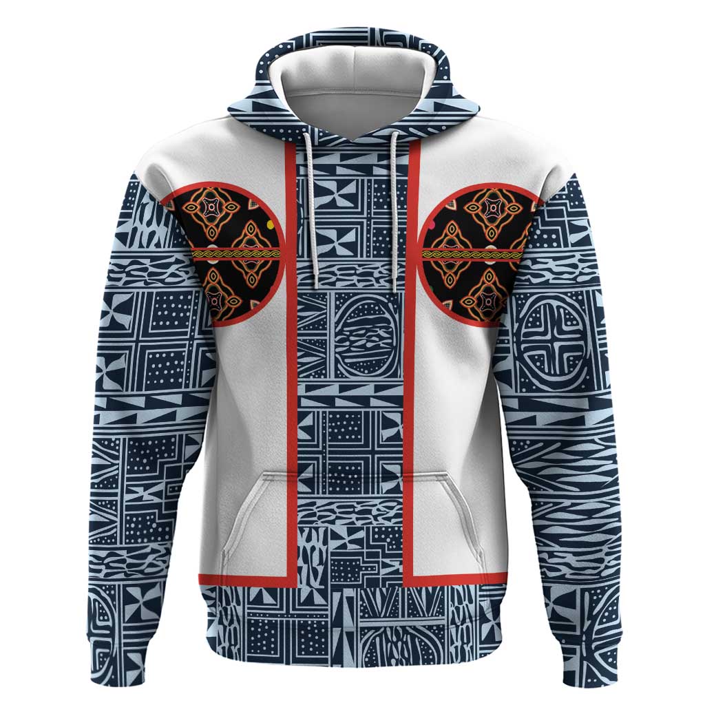 Cameroon Traditional Toghu Pattern Hoodie African Tribal Ndop Geometric Design