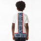 Cameroon Traditional Toghu Pattern Kid Polo Shirt African Tribal Ndop Geometric Design
