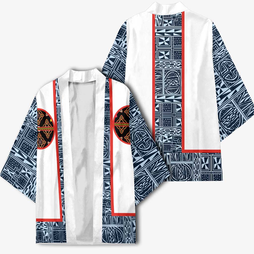 Cameroon Traditional Toghu Pattern Kimono African Tribal Ndop Geometric Design