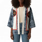 Cameroon Traditional Toghu Pattern Kimono African Tribal Ndop Geometric Design