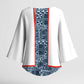 Cameroon Traditional Toghu Pattern Kimono Sleeve Blouse African Tribal Ndop Geometric Design