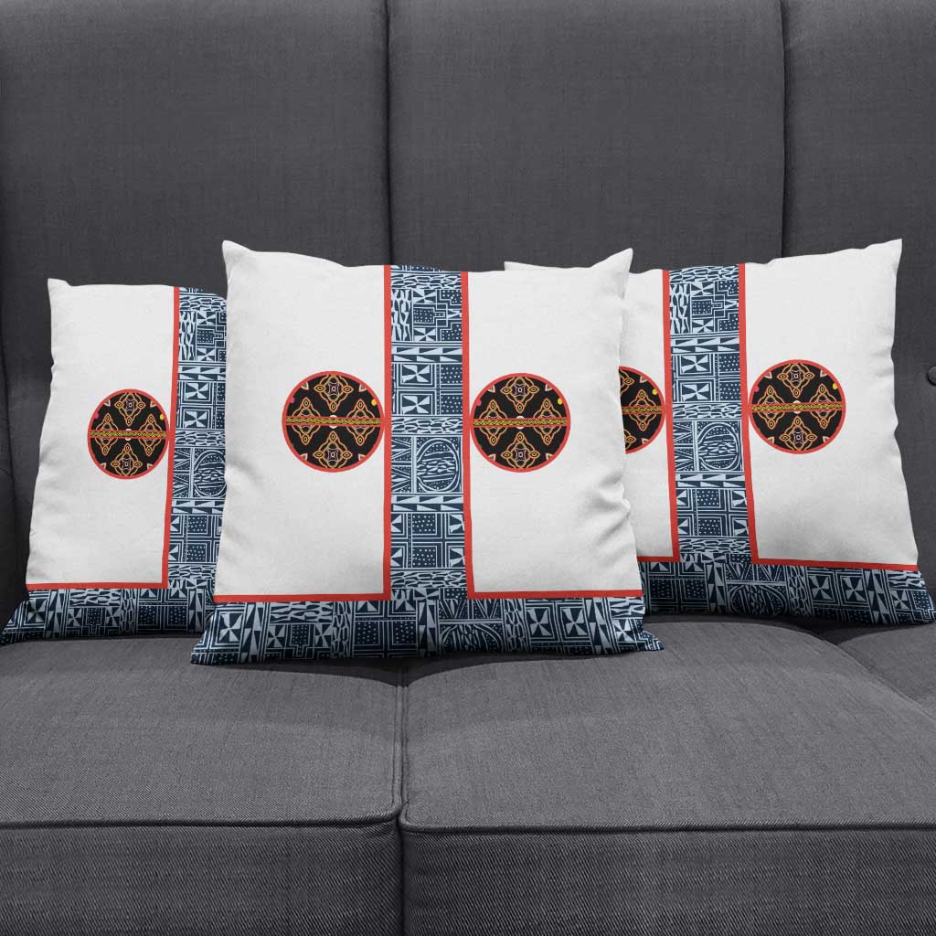 Cameroon Traditional Toghu Pattern Pillow Cover African Tribal Ndop Geometric Design