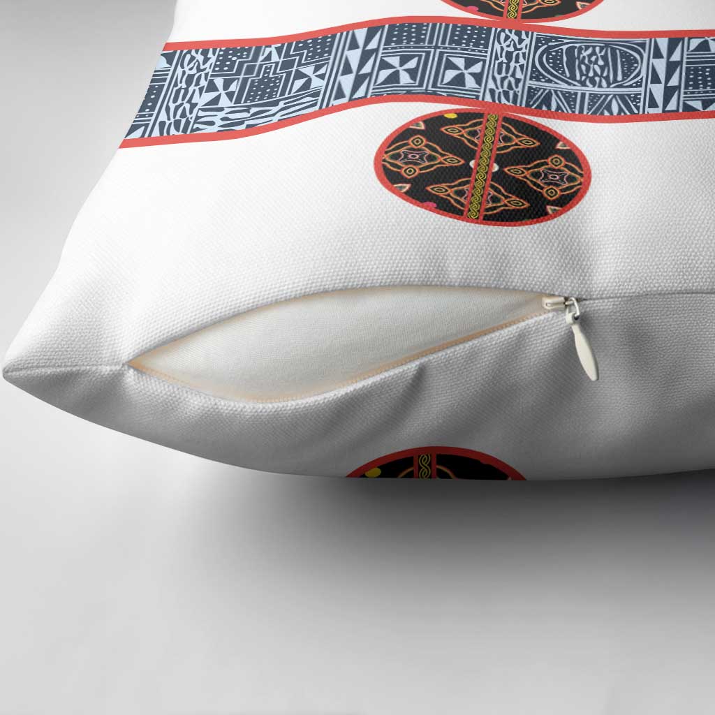 Cameroon Traditional Toghu Pattern Pillow Cover African Tribal Ndop Geometric Design