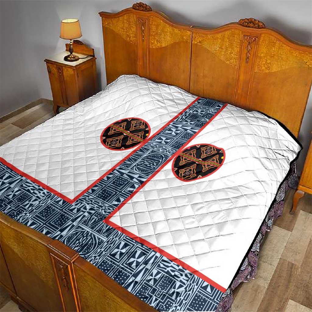 Cameroon Traditional Toghu Pattern Quilt African Tribal Ndop Geometric Design