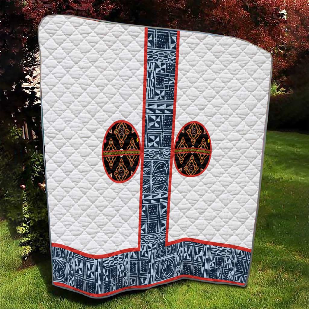 Cameroon Traditional Toghu Pattern Quilt African Tribal Ndop Geometric Design