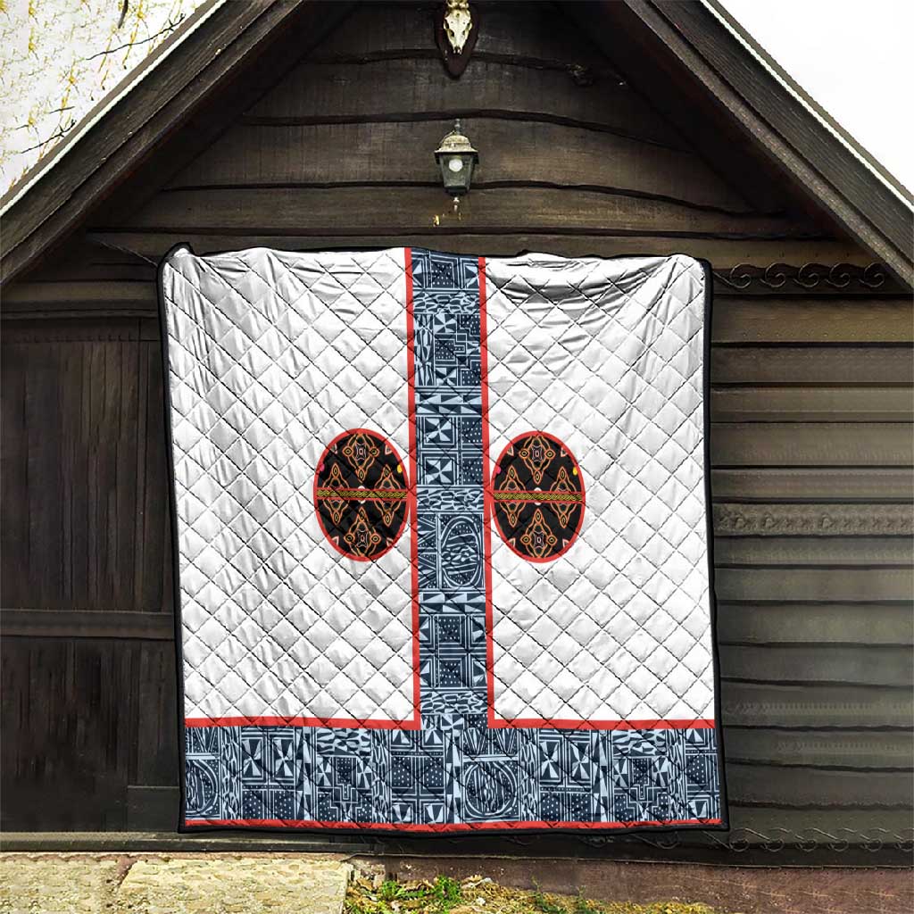 Cameroon Traditional Toghu Pattern Quilt African Tribal Ndop Geometric Design