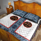 Cameroon Traditional Toghu Pattern Quilt Bed Set African Tribal Ndop Geometric Design