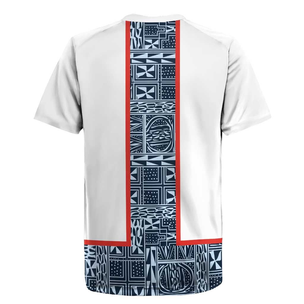 Cameroon Traditional Toghu Pattern Rugby Jersey African Tribal Ndop Geometric Design