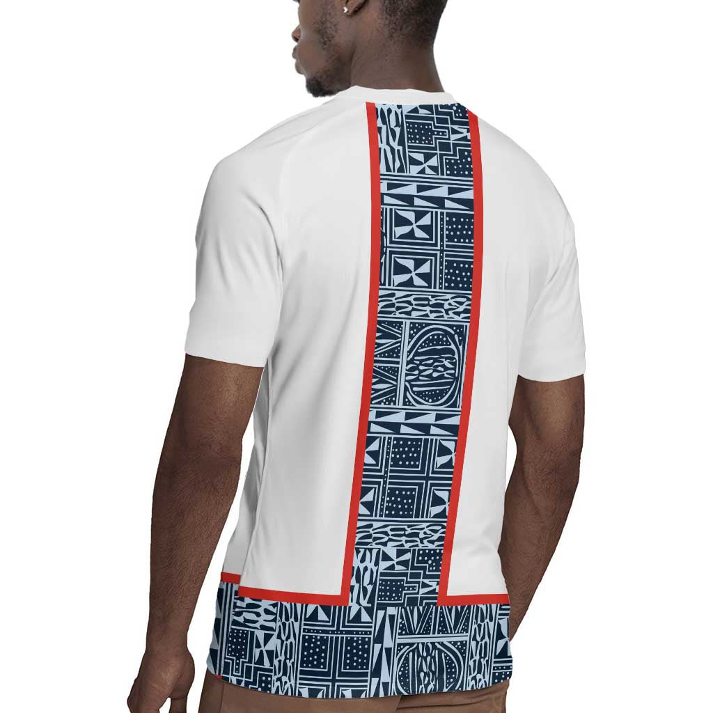 Cameroon Traditional Toghu Pattern Rugby Jersey African Tribal Ndop Geometric Design