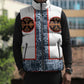 Cameroon Traditional Toghu Pattern Sleeveless Puffer Jacket African Tribal Ndop Geometric Design