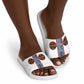Cameroon Traditional Toghu Pattern Slide Sandals African Tribal Ndop Geometric Design