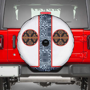 Cameroon Traditional Toghu Pattern Spare Tire Cover African Tribal Ndop Geometric Design