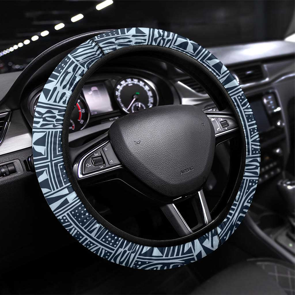Cameroon Traditional Toghu Pattern Steering Wheel Cover African Tribal Ndop Geometric Design