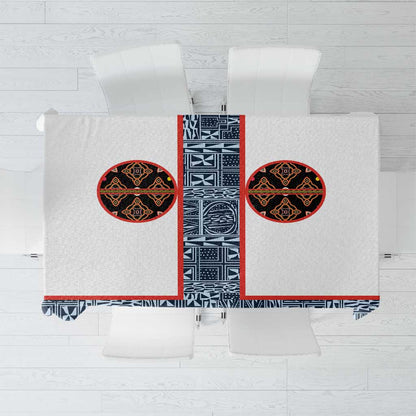 Cameroon Traditional Toghu Pattern Tablecloth African Tribal Ndop Geometric Design