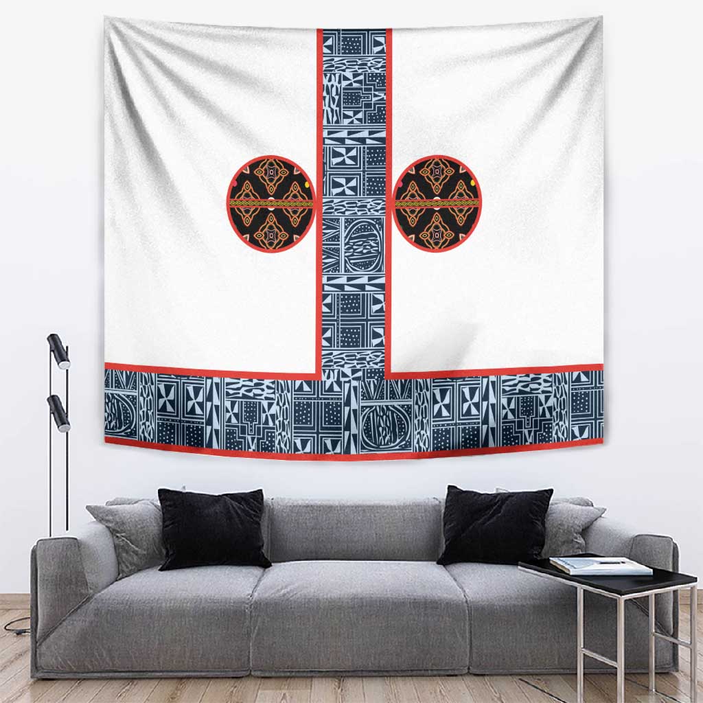 Cameroon Traditional Toghu Pattern Tapestry African Tribal Ndop Geometric Design