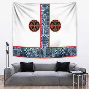Cameroon Traditional Toghu Pattern Tapestry African Tribal Ndop Geometric Design