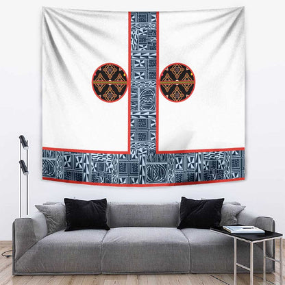 Cameroon Traditional Toghu Pattern Tapestry African Tribal Ndop Geometric Design