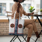 Cameroon Traditional Toghu Pattern Tote Bag African Tribal Ndop Geometric Design