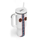 Cameroon Traditional Toghu Pattern Tumbler With Handle African Tribal Ndop Geometric Design