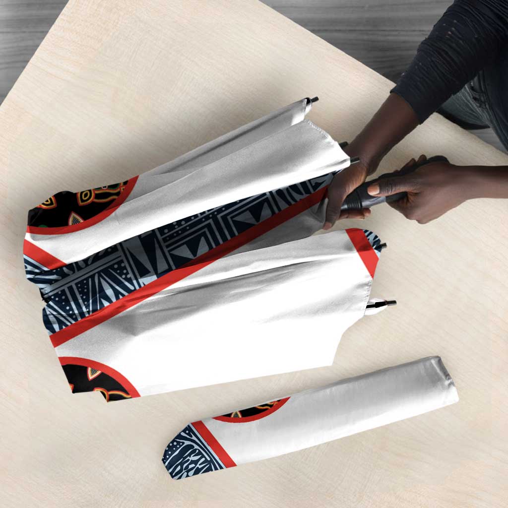 Cameroon Traditional Toghu Pattern Umbrella African Tribal Ndop Geometric Design