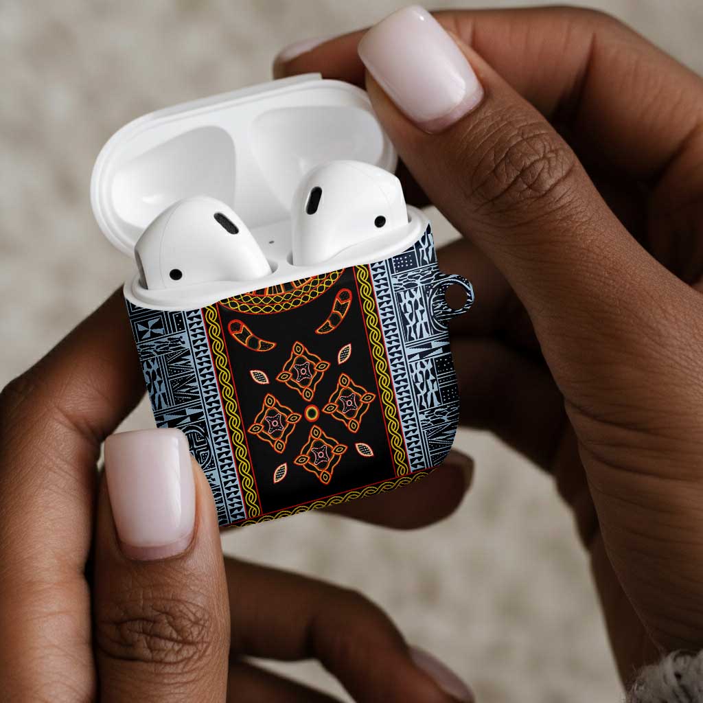 Cameroon Bamileke Toghu Pattern AirPods Case Bamenda Royal Cultural Design