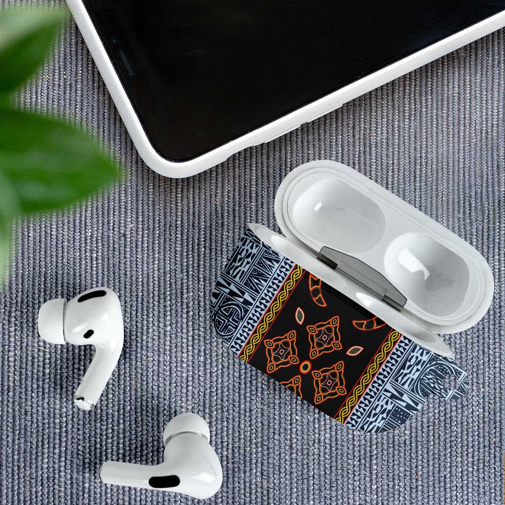 Cameroon Bamileke Toghu Pattern AirPods Case Bamenda Royal Cultural Design