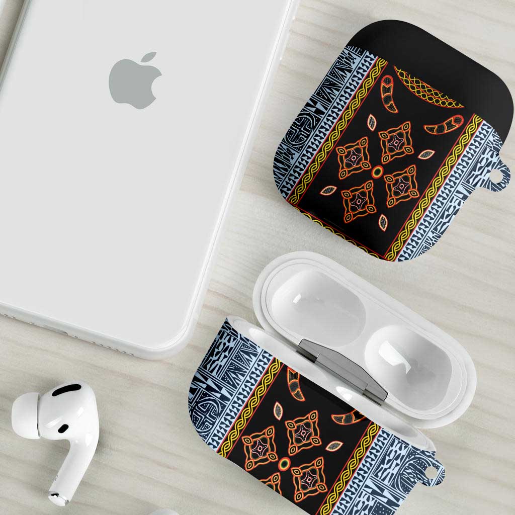 Cameroon Bamileke Toghu Pattern AirPods Case Bamenda Royal Cultural Design