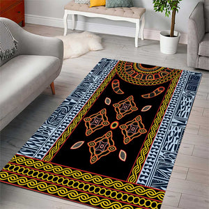 Cameroon Bamileke Toghu Pattern Area Rug Bamenda Royal Cultural Design