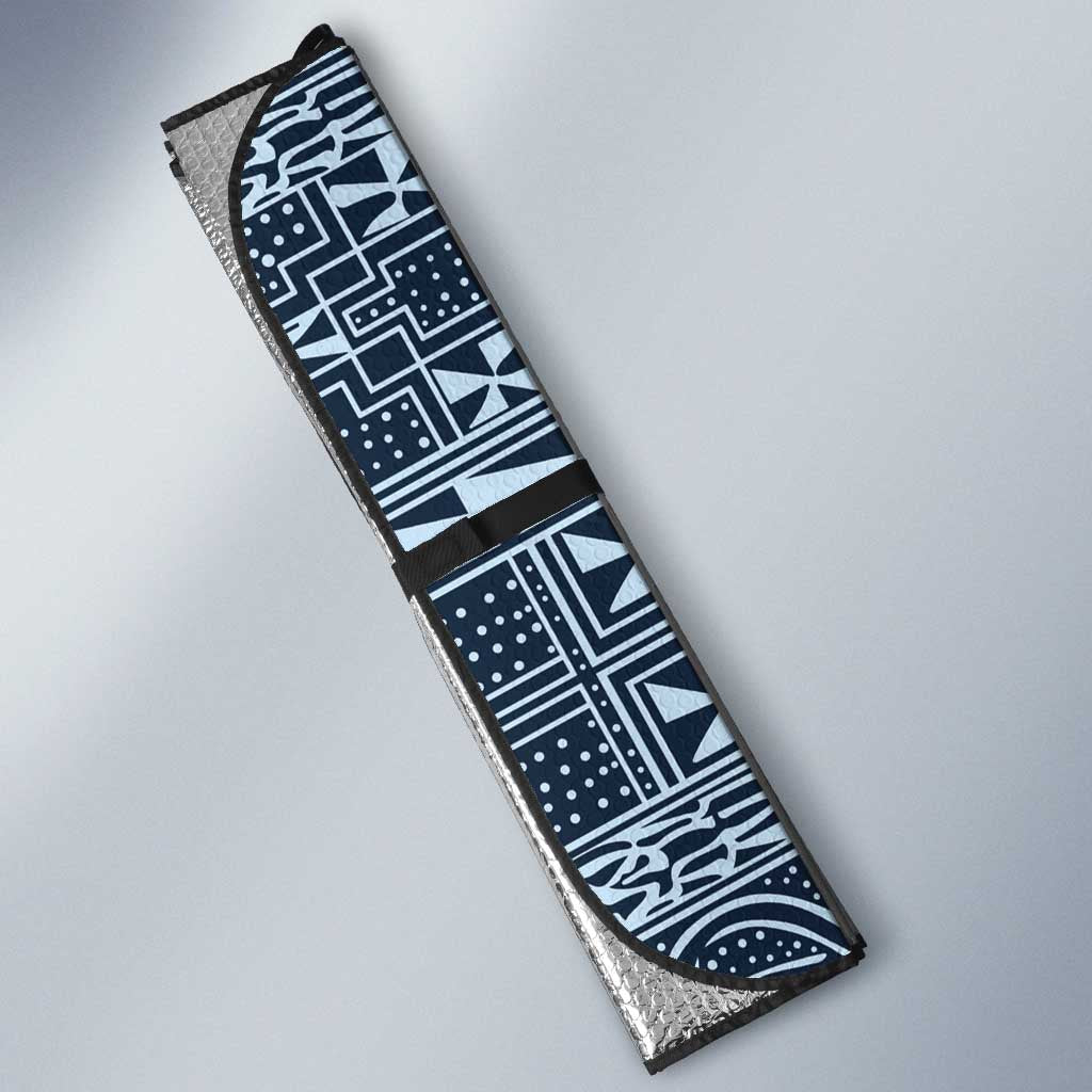 Cameroon Bamileke Toghu Pattern Auto Sun Shade Bamenda Royal Cultural Design