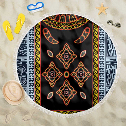 Cameroon Bamileke Toghu Pattern Beach Blanket Bamenda Royal Cultural Design