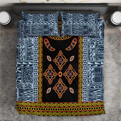 Cameroon Bamileke Toghu Pattern Bedding Set Bamenda Royal Cultural Design
