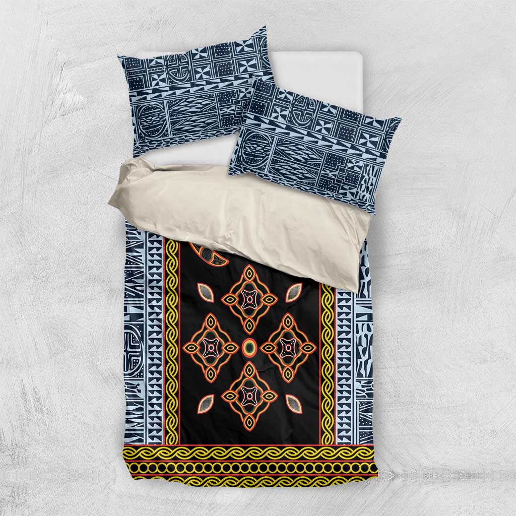 Cameroon Bamileke Toghu Pattern Bedding Set Bamenda Royal Cultural Design