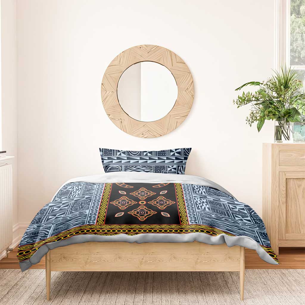 Cameroon Bamileke Toghu Pattern Bedding Set Bamenda Royal Cultural Design