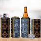 Cameroon Bamileke Toghu Pattern 4 in 1 Can Cooler Tumbler Bamenda Royal Cultural Design
