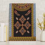 Cameroon Bamileke Toghu Pattern Canvas Wall Art Bamenda Royal Cultural Design