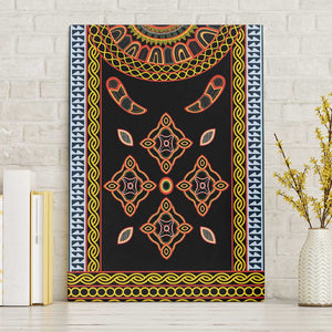 Cameroon Bamileke Toghu Pattern Canvas Wall Art Bamenda Royal Cultural Design