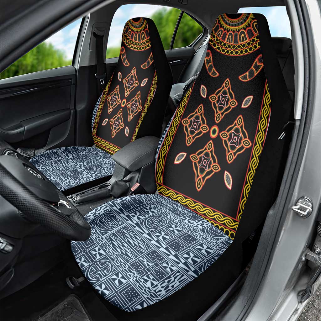 Cameroon Bamileke Toghu Pattern Car Seat Cover Bamenda Royal Cultural Design