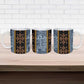Cameroon Bamileke Toghu Pattern Ceramic Mug Bamenda Royal Cultural Design