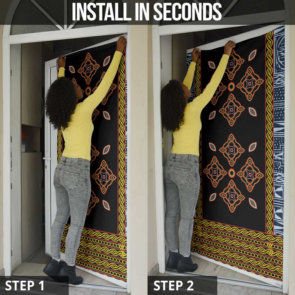 Cameroon Bamileke Toghu Pattern Door Cover Bamenda Royal Cultural Design