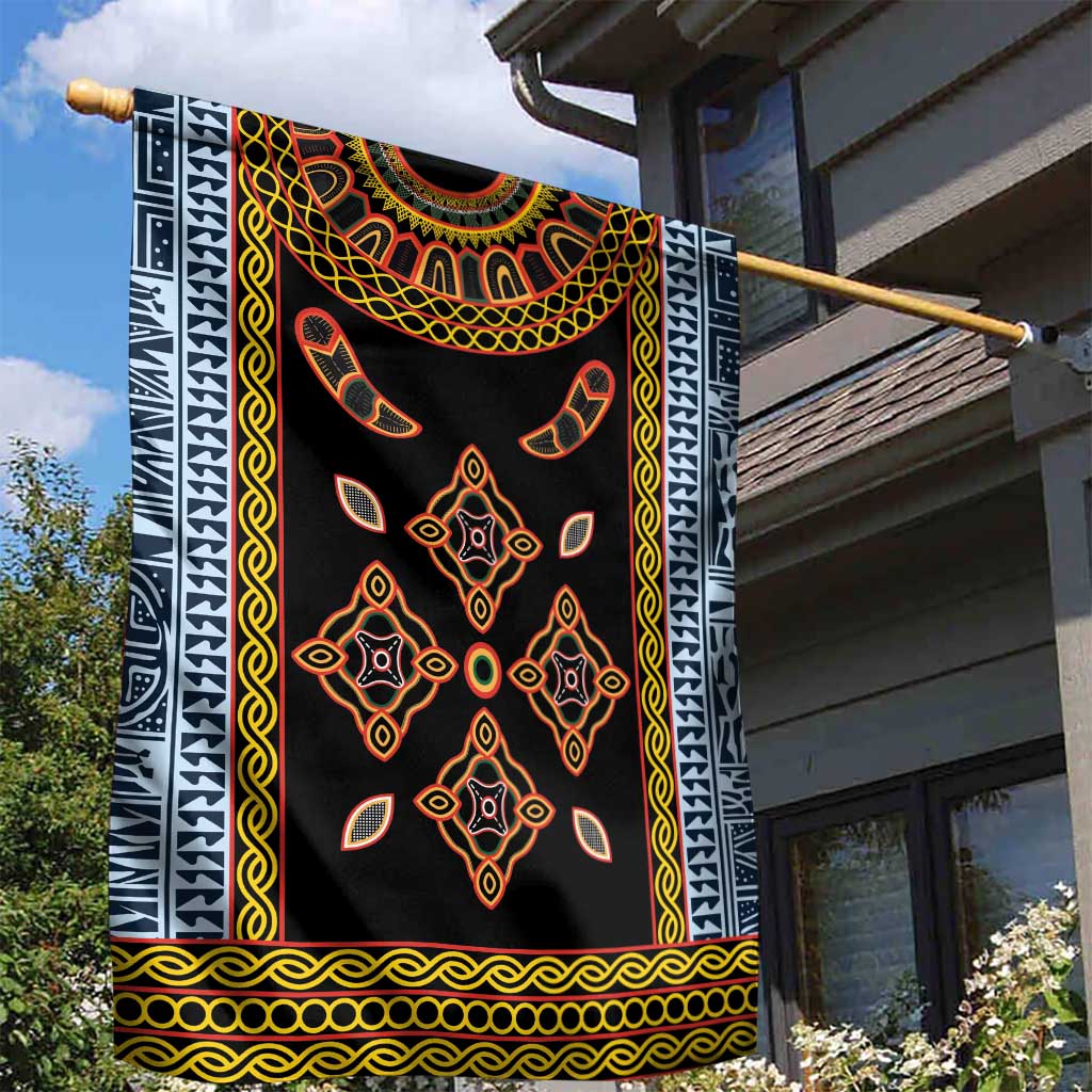 Cameroon Bamileke Toghu Pattern Garden Flag Bamenda Royal Cultural Design
