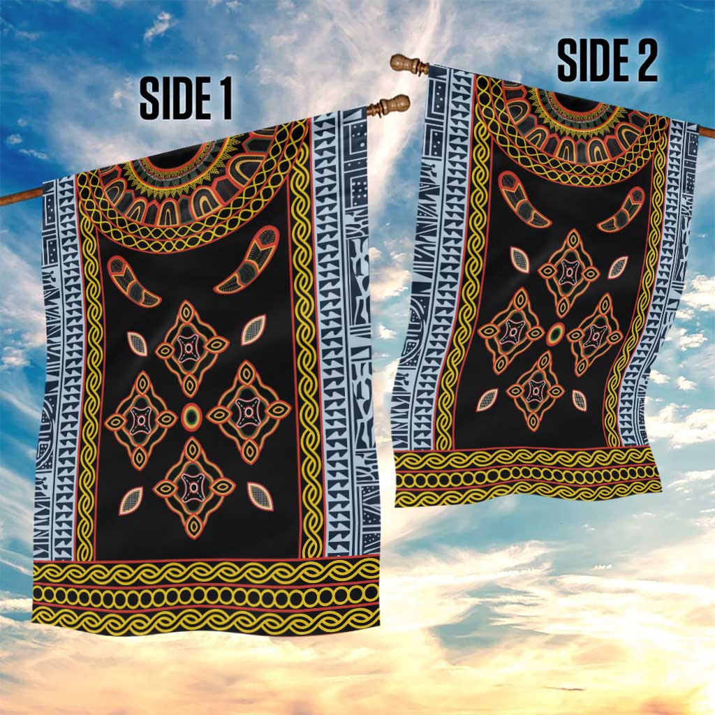 Cameroon Bamileke Toghu Pattern Garden Flag Bamenda Royal Cultural Design